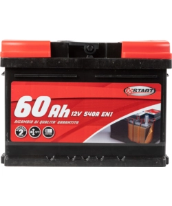 BATTERIA AUTO 60AH 12V 540A POLO POSITIVO DESTRO CASSETTA L2